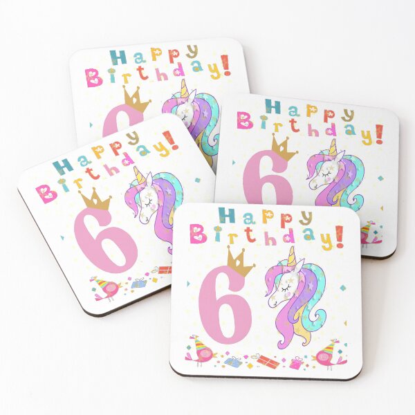 Aperçu de l'œuvre T-Shirt Fille 6 Ans 6ème Anniversaire Dabbing Licorne créée et vendue par ShirtDesigneer.