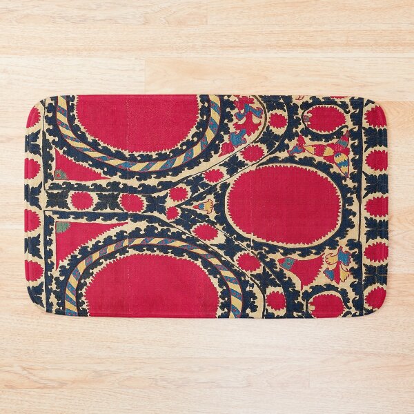 Item preview, Tashkent Uzbekistan Central Asian Suzani Embroidery Print designed and sold by Vicky Brago-Mitchell®.