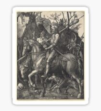Albrecht Dürer or Durer Knight, Death and Devil Sticker