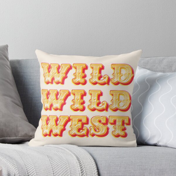 Item preview, Vintage Red & Yellow "Wild Wild West" Typography Design designed and sold by The Whiskey Ginger Design Shop.
