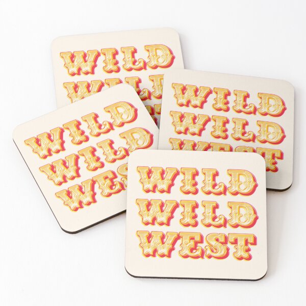 Item preview, Vintage Red & Yellow "Wild Wild West" Typography Design designed and sold by The Whiskey Ginger Design Shop.