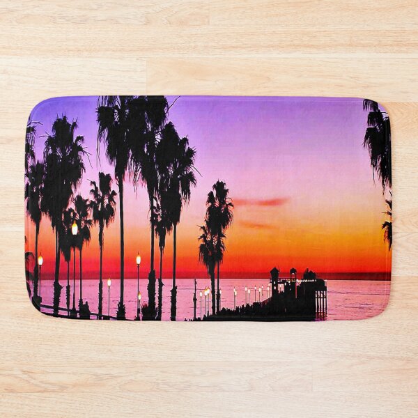 Item preview, Purple orange beach sky at the pier designed and sold by fujinoart.