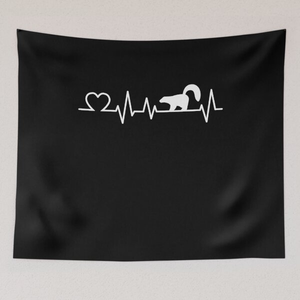 Item preview, Skunk Heartbeat Smelly Badger Skunk Gift designed and sold by madgrfx.