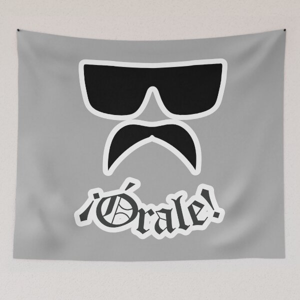 Item preview, Cholo 4 Life, Orale!- Sunglasses & Mustache -White Outline designed and sold by Apartment12.