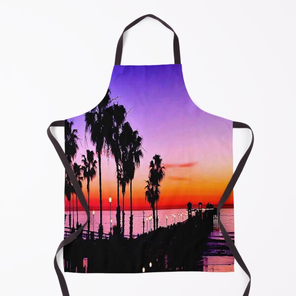 Item preview, Purple orange beach sky at the pier designed and sold by fujinoart.