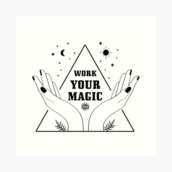 " Work Your Magic Clipart , Mystical Spiritual Sublimation ,Witch Hands