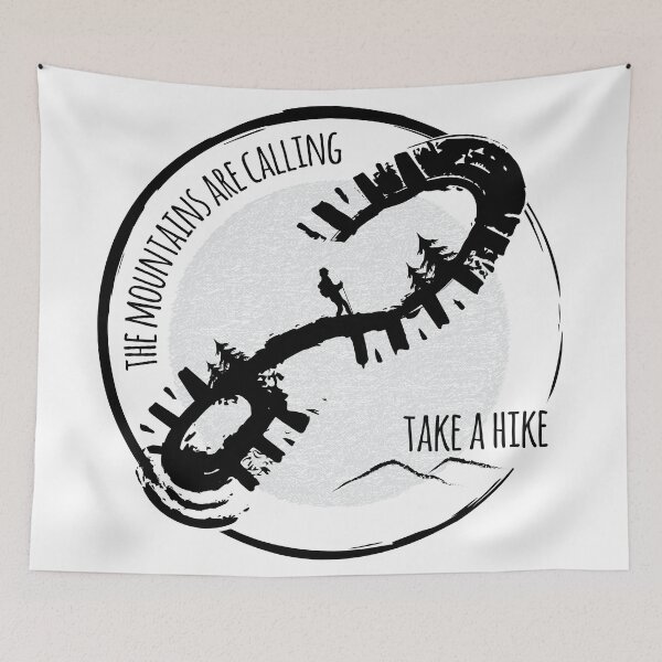 Item preview, The Mountains Are Calling Hiking - BW 01 designed and sold by serenaking.
