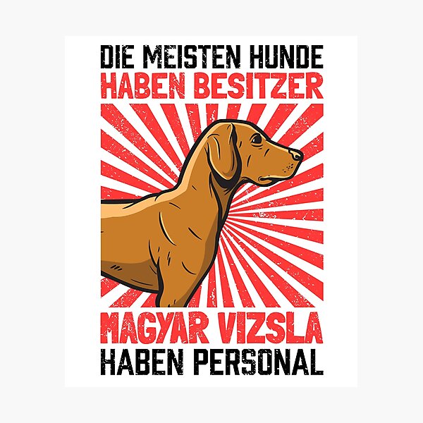 Aperçu de l'œuvre Magyar Vizsla demande à son personnel de pointer son chien créée et vendue par madgrfx.