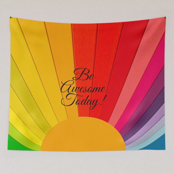 Item preview, Rainbow Colored Sun Be Awesome Today designed and sold by monkeypawprints.