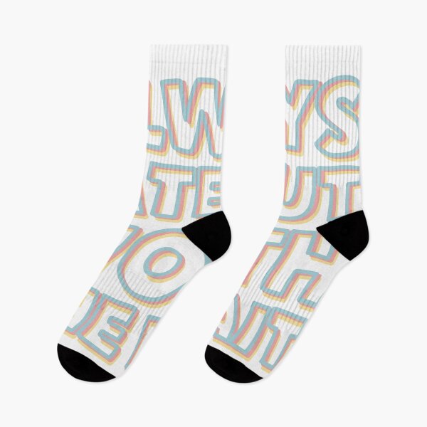 Item preview, Always late but worth the wait lines lettering in pastel colour designed and sold by 147ology.