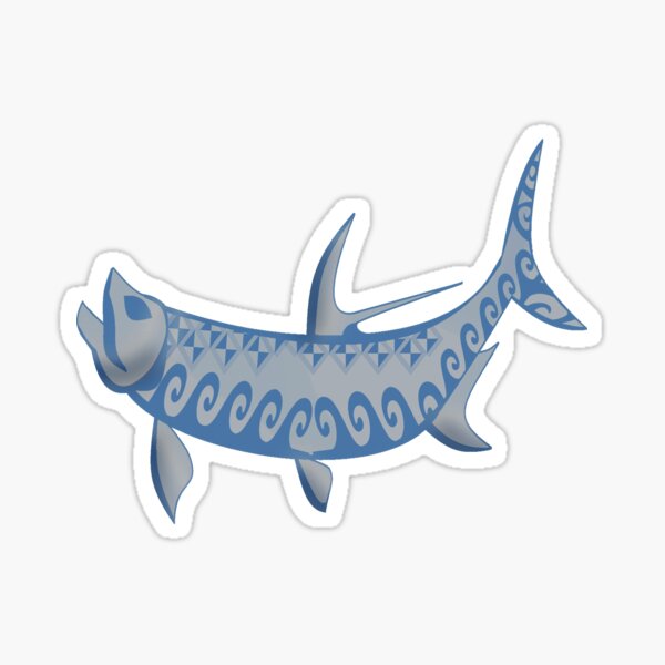 Tarpon Outline Decal Sticker 5.5