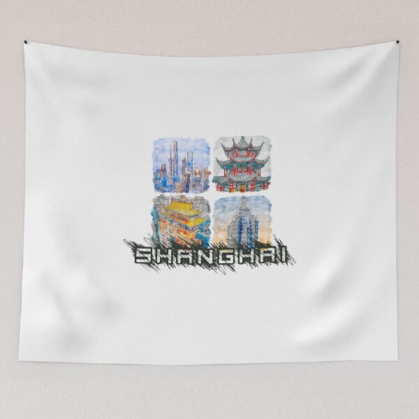 Item preview, Shanghai China Asia Asia Skyline Font designed and sold by BullDesignsShop.