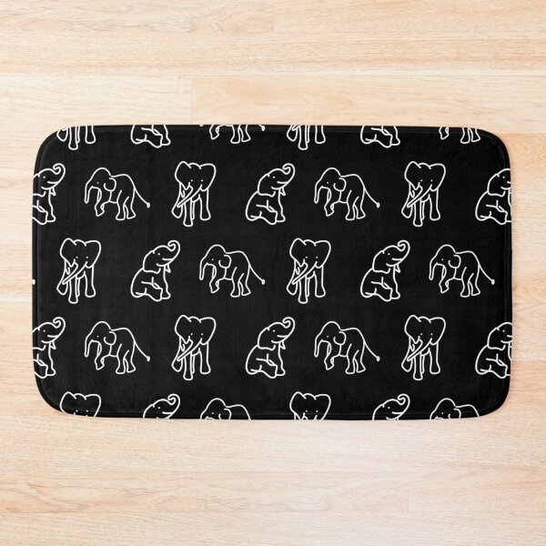 Item preview, Cute elephant print pattern in black designed and sold by 147ology.