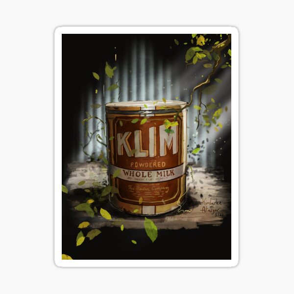 "KLIM Milk Tin" Sticker by KAliasgarArt Redbubble