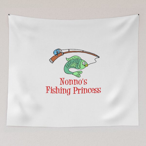 Item preview, Nonno's Fishing Princess Cartoon Fish For Child designed and sold by jaycartoonist.