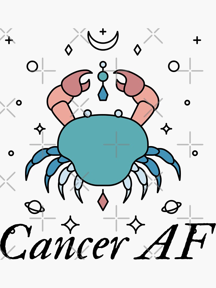 Zodiac Cancer Af Cancer Zodiac Horoscope Sticker For Sale By