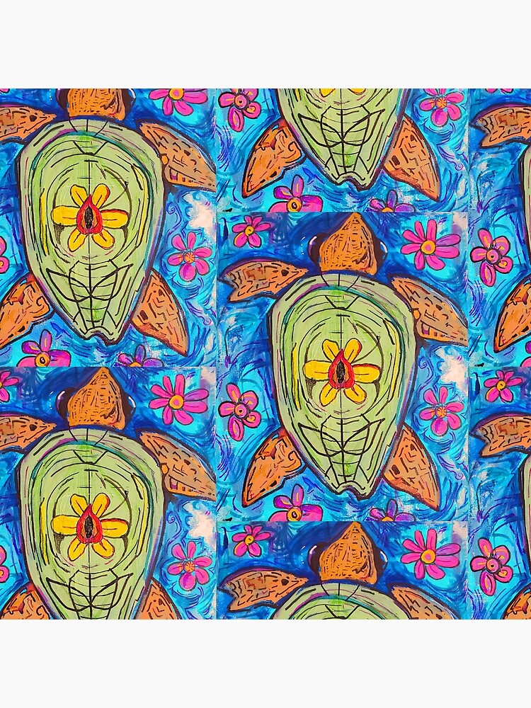 flower turtle by PORTCITYART
