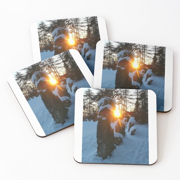 Item preview, Midwinter Sunset at a Stone Circle in Snow designed and sold by Bladup.