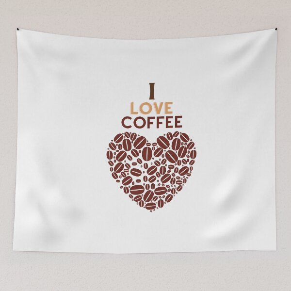 Item preview, I Love Coffee Bean Heart designed and sold by Archer25.