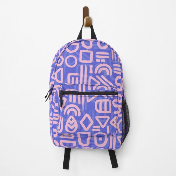 Item preview, Shapes and Glyphs - bold brushstroke abstract in pink and blue designed and sold by misentangled.