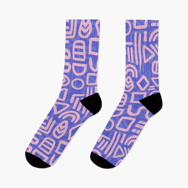 Item preview, Shapes and Glyphs - bold brushstroke abstract in pink and blue designed and sold by misentangled.