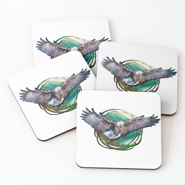 Item preview, Eagle eagle adventure nature forest wilderness mountains lake designed and sold by BullDesignsShop.