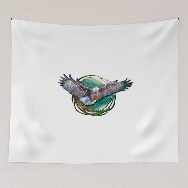 Item preview, Eagle eagle adventure nature forest wilderness mountains lake designed and sold by BullDesignsShop.