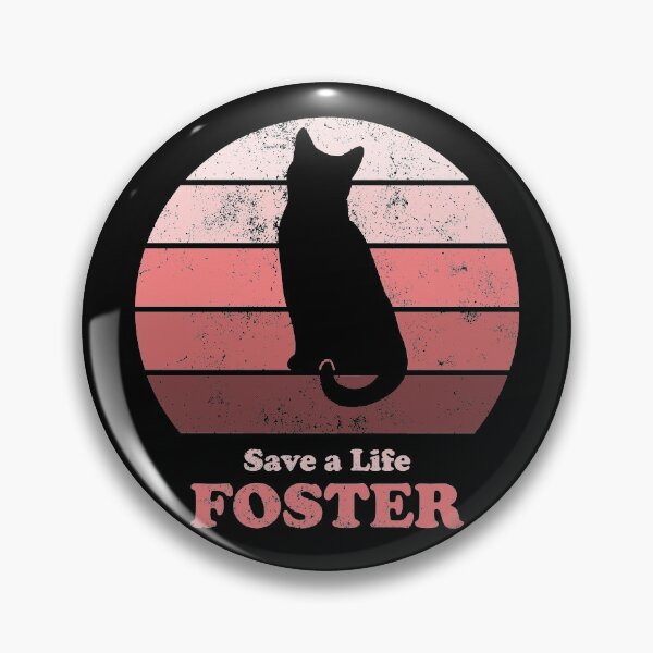 Item preview, Foster Cat Retro Sunset Pink designed and sold by MSwiftDesigns.