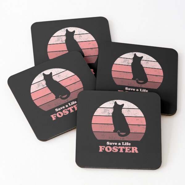 Item preview, Foster Cat Retro Sunset Pink designed and sold by MSwiftDesigns.