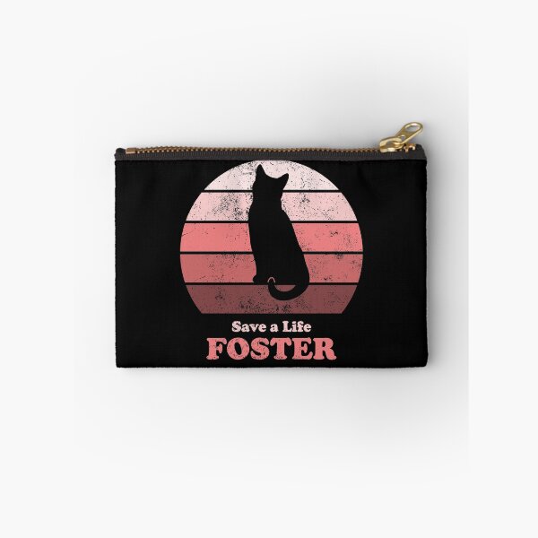 Item preview, Foster Cat Retro Sunset Pink designed and sold by MSwiftDesigns.