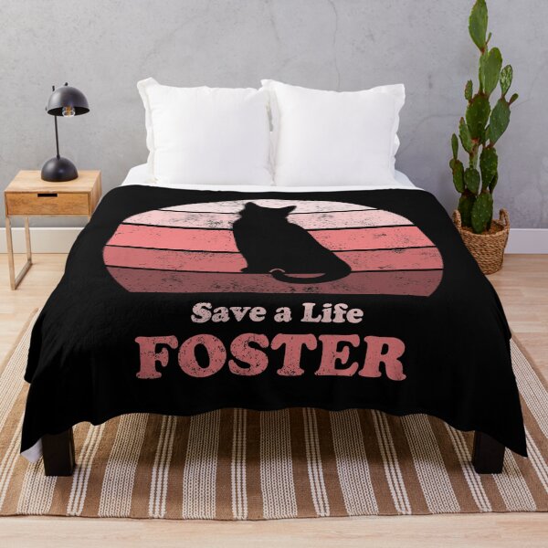 Item preview, Foster Cat Retro Sunset Pink designed and sold by MSwiftDesigns.