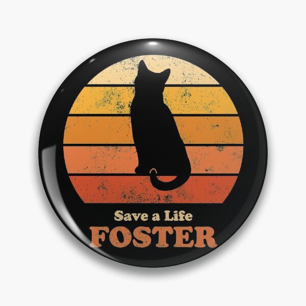 Item preview, Foster Cat Retro Sunset Orange designed and sold by MSwiftDesigns.