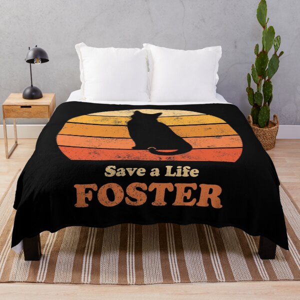 Item preview, Foster Cat Retro Sunset Orange designed and sold by MSwiftDesigns.