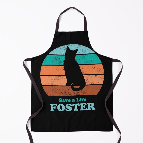 Item preview, Foster Cat Retro Sunset Teal/Orange designed and sold by MSwiftDesigns.