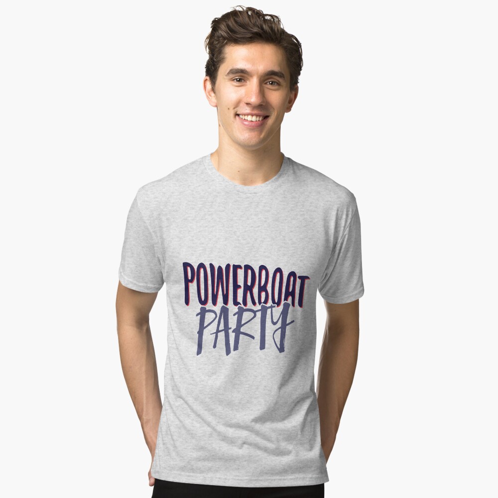 Item preview, Tri-blend T-Shirt designed and sold by powerboatparty.