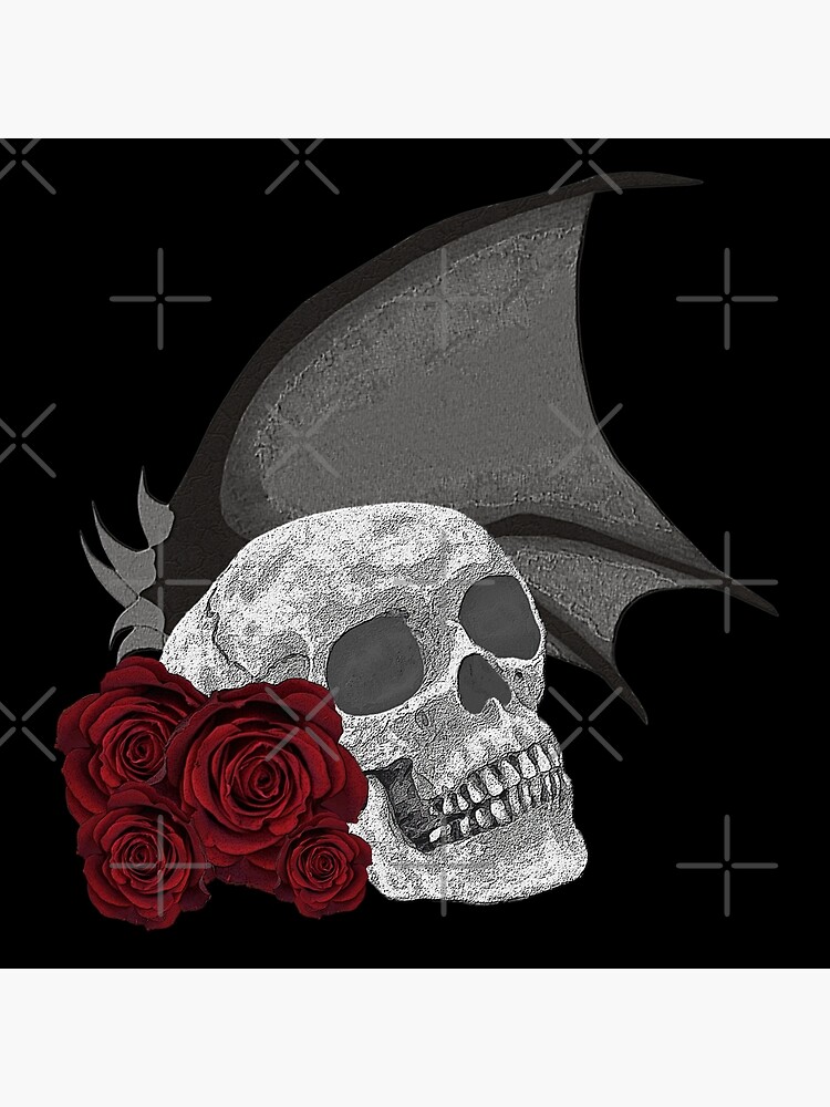 Skull design with a beautiful rose pattern, gothic skull, great gothic gifts  Art Board Print by Kirei-Lily