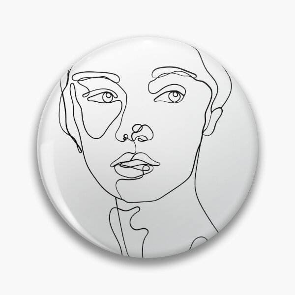 Item preview, One Line Female Face Drawing designed and sold by NaomiBalog.