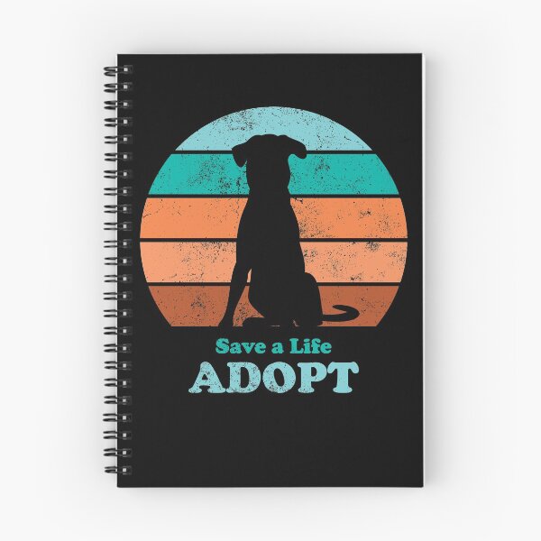 Item preview, Adopt a Dog Retro Sunset Teal/Orange designed and sold by MSwiftDesigns.
