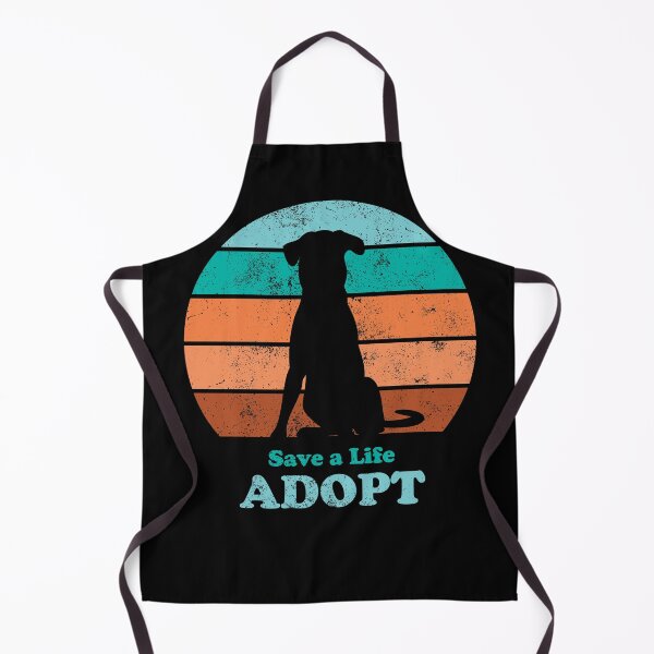 Item preview, Adopt a Dog Retro Sunset Teal/Orange designed and sold by MSwiftDesigns.