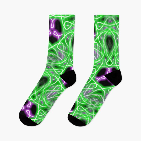 Item preview, Patrón abstracto de neón púrpura verde designed and sold by ZubiyaArt.
