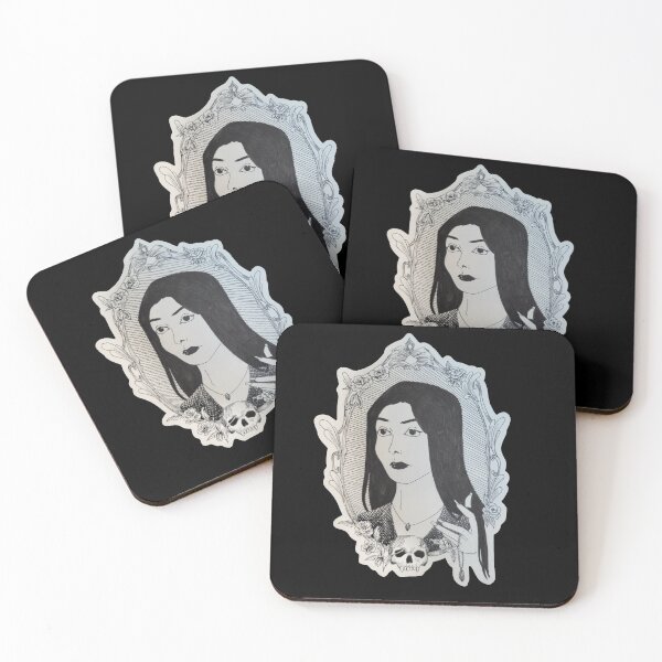 Item preview, Cross hatched ink Morticia designed and sold by BirdWithHat.