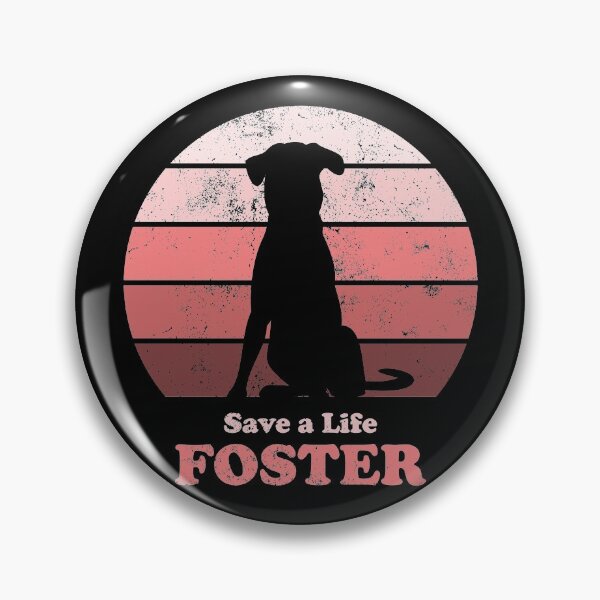 Item preview, Foster Dog Retro Sunset Pink designed and sold by MSwiftDesigns.