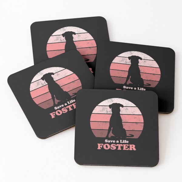 Item preview, Foster Dog Retro Sunset Pink designed and sold by MSwiftDesigns.