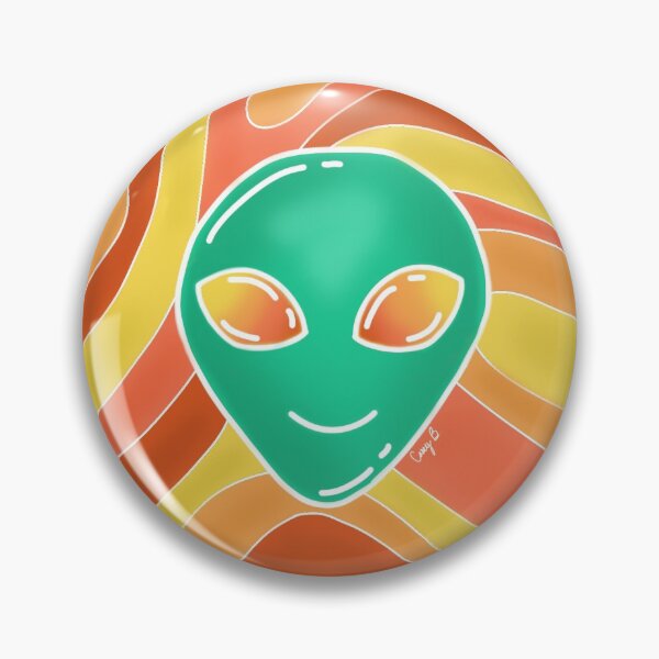 Item preview, Alien with Wavy Background designed and sold by caseybcreations.