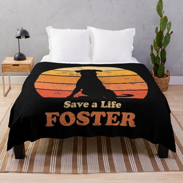 Item preview, Foster Dog Retro Sunset Orange designed and sold by MSwiftDesigns.