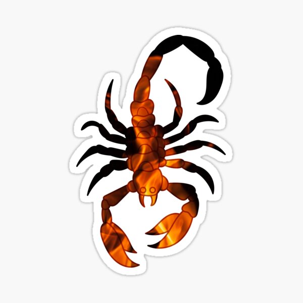 Fire Scorpion Sticker By Rony242 Redbubble