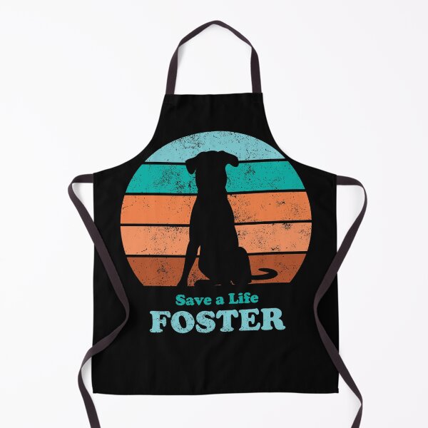Item preview, Foster Dog Retro Sunset Teal/Orange designed and sold by MSwiftDesigns.