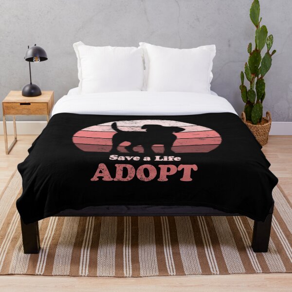 Item preview, Adopt a Dog Retro Sunset Pink designed and sold by MSwiftDesigns.