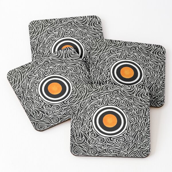 Item preview, Black and White Artwork 7 (with Orange) designed and sold by Bladup.