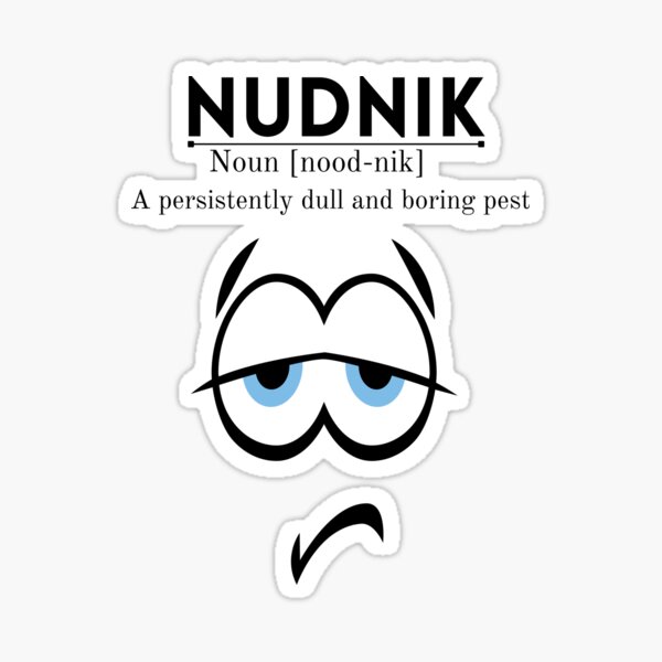 "Bored Emoji and funny Etymology/Dictionary Combination" Sticker for